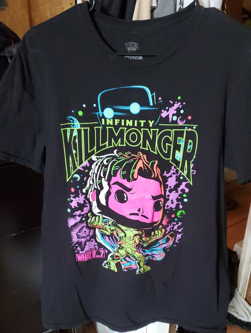 Infinity Killmonger Neon Graphic Mens T‑Shirt by Funko